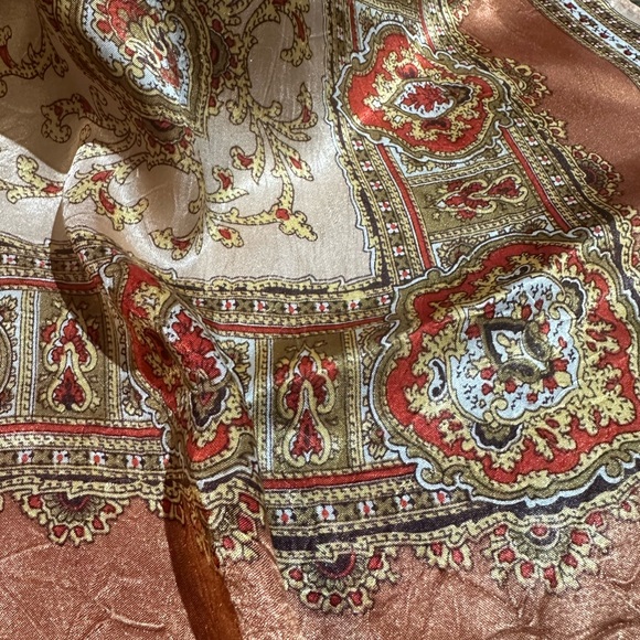 Silk Scarf Copper Colour - Picture 2 of 4